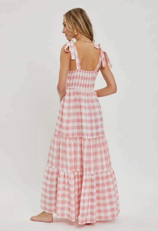 Pink Plaid Maxi